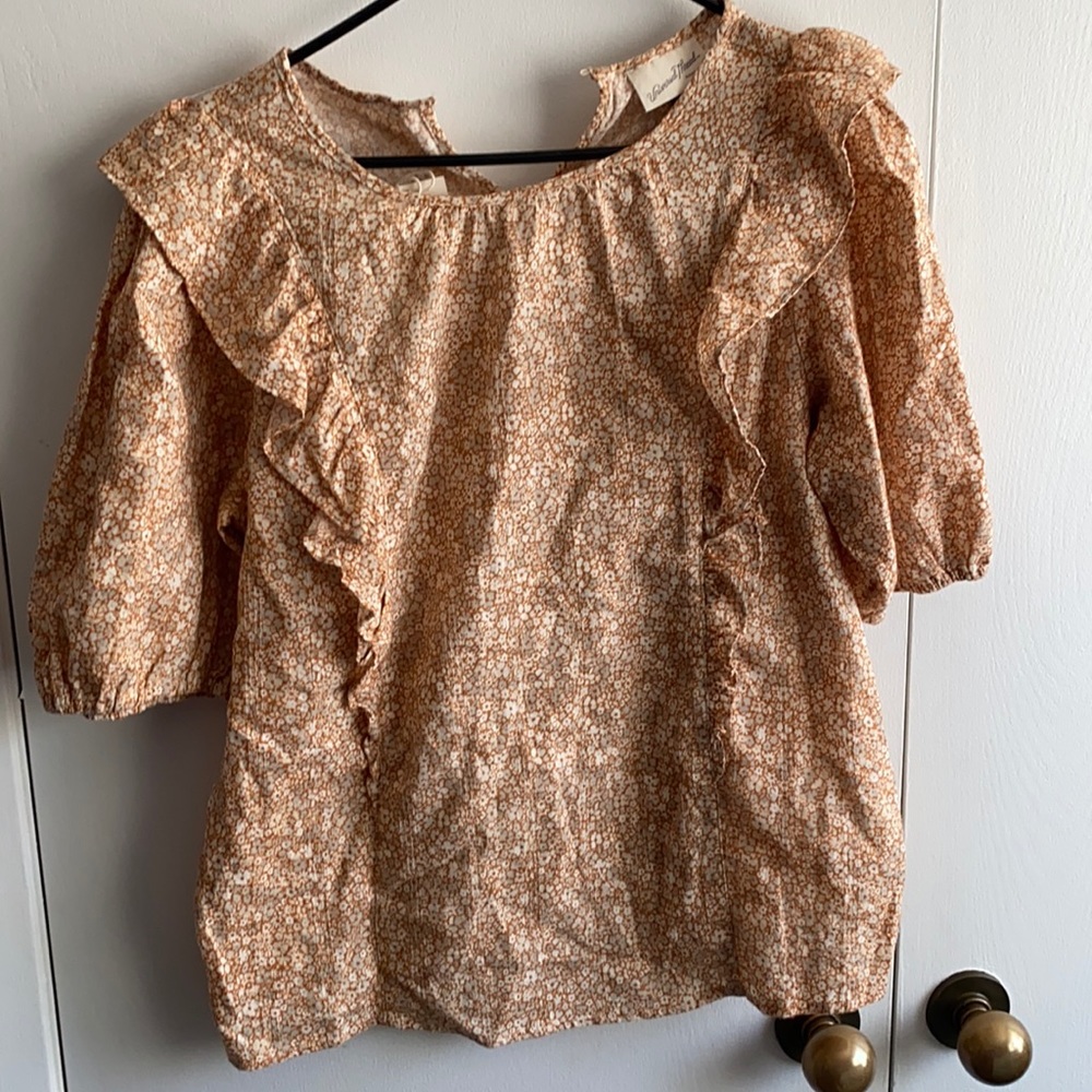 Universal Thread orange ruffle blouse